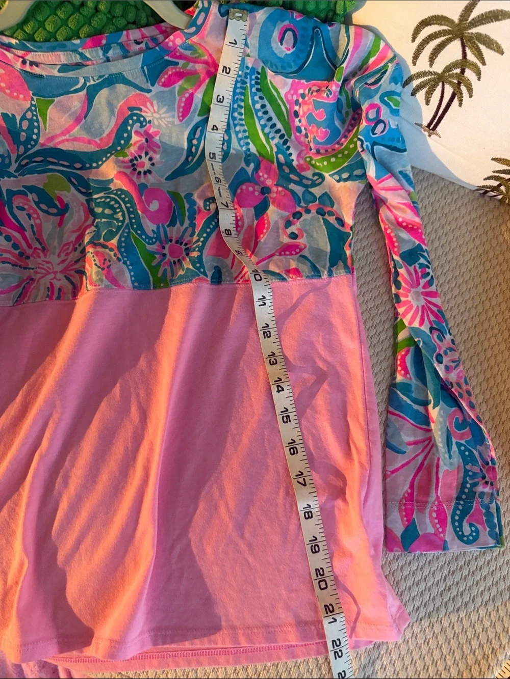 Lilly Pulitzer girls Pink Floral-Print Long Sleeve Top